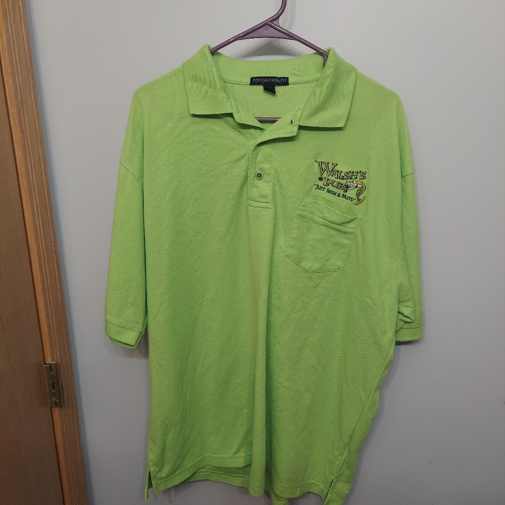 Port Authority lime green xl Irish nuts Walshs pub